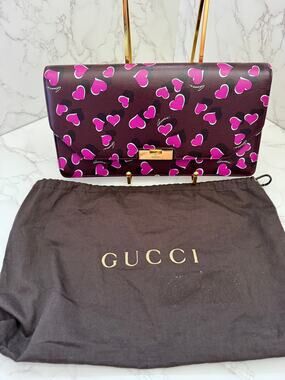 Gucci Heartbeat Shanghai Limited Edition Leather Clutch